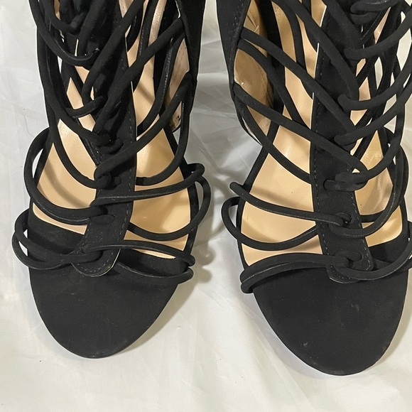 Qupid womens new never worn size 7 black shoes with zipper and straps - Picture 8 of 10